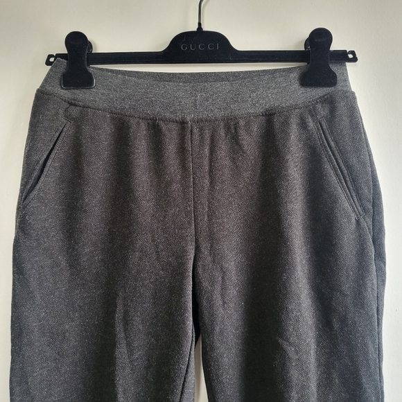 New ATM French Terry Pull-On Slim Fit Cropped Charcoal Jogger Sweatpants Medium - Picture 10 of 14